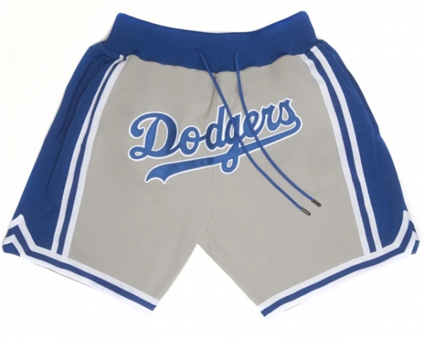 Los Angeles Dodgers Just Don Dodgers Gray Baseball Shorts - Click Image to Close