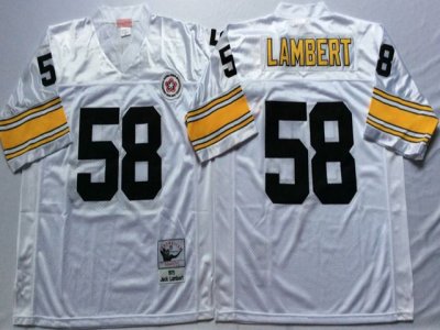 Pittsburgh Steelers #58 Jack Lambert 1975 Throwback White Jersey