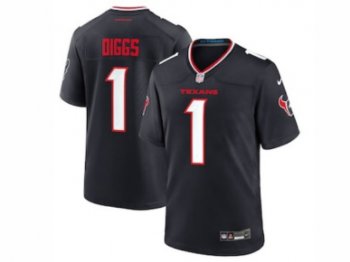 Houston Texans #1 Stefon Diggs 2024 Navy Vapor Limited Jersey