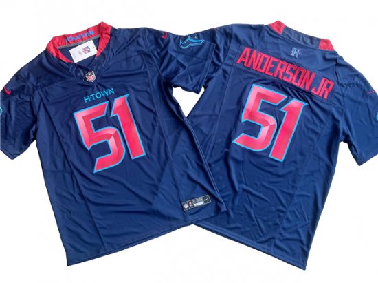 Houston Texans #51 Will Anderson Jr. 2024 Alternate Navy Vapor F.U.S.E. Limited Jersey