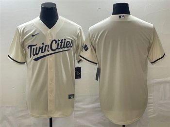 Minnesota Twins Blank Alternate Cream 2023 Cool Base Jersey