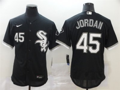 Chicago White Sox #45 Michael Jordan Black Flex Base Jersey