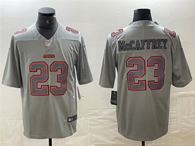 San Francisco 49ers #23 Christian McCaffrey Gray Atmosphere Fashion Limited Jersey