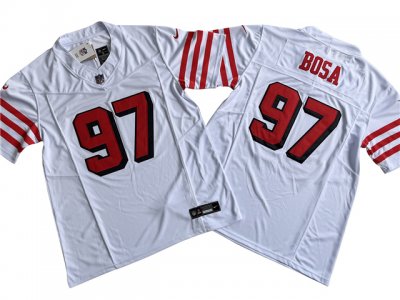 San Francisco 49ers #97 Nick Bosa White Alternate Vapor F.U.S.E. Limited Jersey