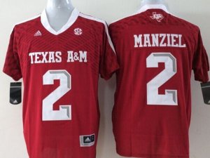 NCAA Texas A&M Aggies #2 Johnny Manziel Red College Football Jersey