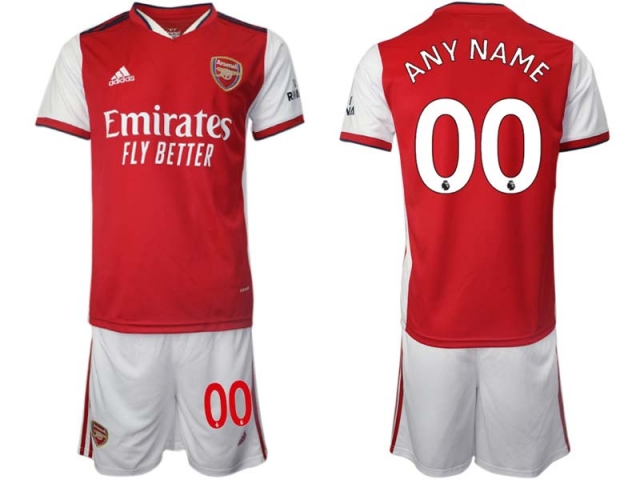 Club Arsenal Custom #00 Home Red 2021/22 Soccer Jersey - Click Image to Close