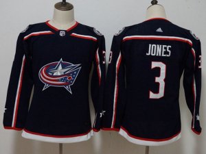 Women's Youth Columbus Blue Jackets #3 Seth Jones Navy Blue Jersey