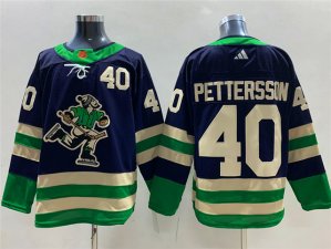 Vancouver Canucks #40 Elias Pettersson Navy 2022/23 Reverse Retro Jersey