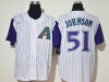 Arizona Diamondbacks #51 Randy Johnson White Cooperstown Cool Base Jersey