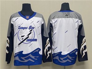 Tampa Bay Lightning Blank White 2022/23 Reverse Retro Jersey