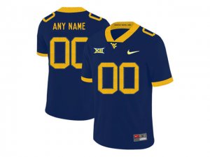 NCAA West Virginia Mountaineers Custom #00 Navy College Football Jersey