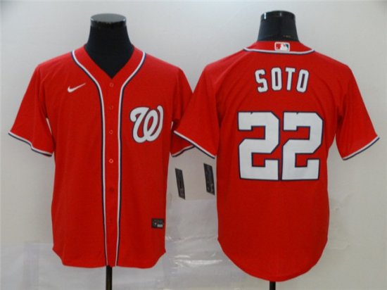 Washington Nationals #22 Juan Soto Red 2020 Cool Base Jersey