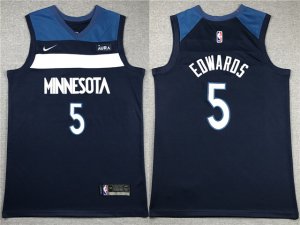 Minnesota Timberwolves #5 Anthony Edwards Navy Swingman Jersey