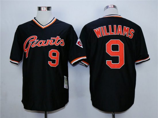 San Francisco Giants #9 Matt Williams Throwback Black Jersey