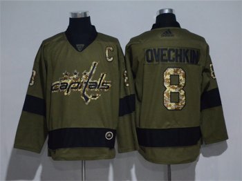 Washington Capitals #8 Alexander Ovechkin Green Adidas Jersey