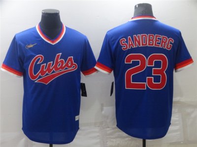 Chicago Cubs #23 Ryne Sandberg Blue Cooperstown Collection Cool Base Jersey