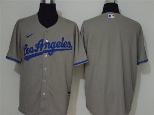 Los Angeles Dodgers Blank Gray Cool Base Team Jersey