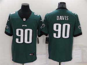 Philadelphia Eagles #90 Jordan Davis Green Vapor Limited Jersey