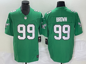 Philadelphia Eagles #99 Jerome Brown Kelly Green Vapor F.U.S.E. Limited Jersey