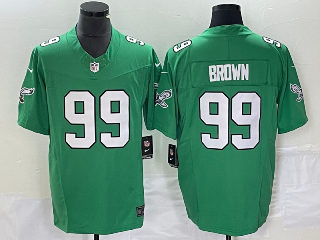 Philadelphia Eagles #99 Jerome Brown Kelly Green Vapor F.U.S.E. Limited Jersey - Click Image to Close