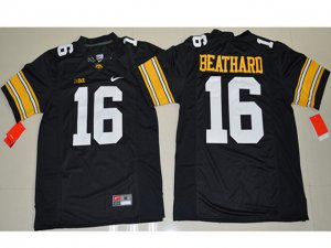 NCAA Iowa Hawkeyes #16 C.J Beathard Black College Football Jersey