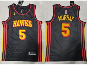 Atlanta Hawks #5 Dejounte Murray Black Statement Edition Swingman Jersey