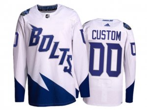 Tampa Bay Lightning Custom #00 White 2022 Stadium Series Jersey