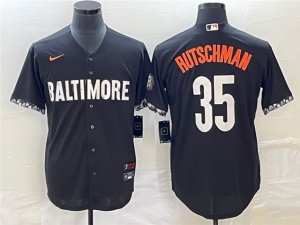 Baltimore Orioles #35 Adley Rutschman Black 2023 City Connect Jersey