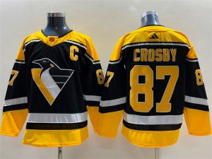 Pittsburgh Penguins #87 Sidney Crosby Black 2022/23 Reverse Retro Jersey