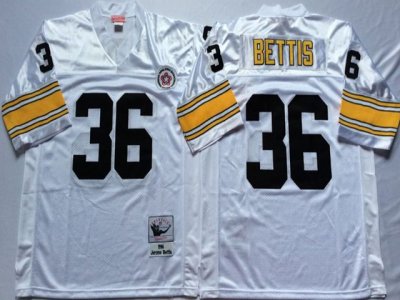 Pittsburgh Steelers #36 Jerome Bettis 1975 Throwback White Jersey