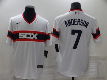 Chicago White Sox #7 Tim Anderson 1983 Throwback White Cool Base Jersey