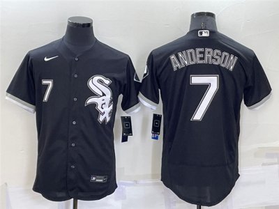 Chicago White Sox #7 Tim Anderson Black Flex Base Jersey