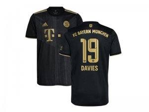 Club Bayern Munich #19 Alphonso Davies Away Black 2021/22 Soccer Jersey