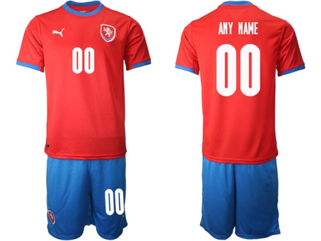 National Czech Republic Custom #00 Home Red 2020/21 Soccor Jersey - Click Image to Close