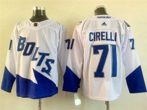 Tampa Bay Lightning #71 Anthony Cirelli White 2022 Stadium Series Jersey