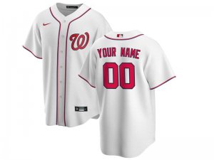 Washington Nationals Custom #00 Home White Cool Base Jersey