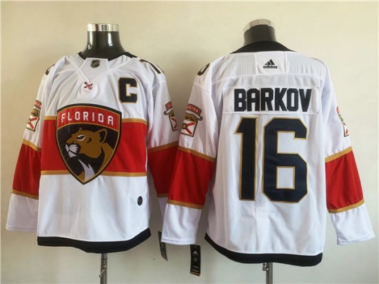 Florida Panthers #16 Aleksander Barkov White Jersey