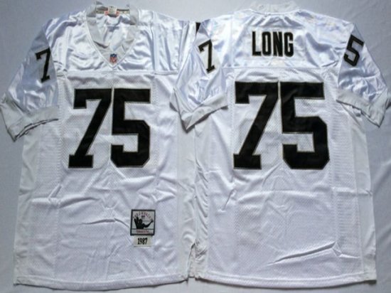 Los Angeles Raiders #75 Howie Long Throwback White Jersey