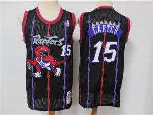 Toronto Raptors #15 Vince Carter Black Hardwood Classics Jersey