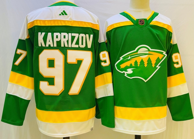 Minnesota Wild #97 Kirill Kaprizov Green 2022/23 Reverse Retro Jersey - Click Image to Close