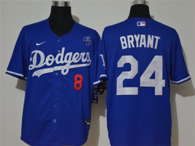 Los Angeles Dodgers #8/24 Kobe Bryant Royal KB Cool Base Jersey