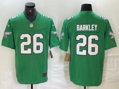 Philadelphia Eagles #26 Saquon Barkley Kelly Green Vapor F.U.S.E. Limited Jersey