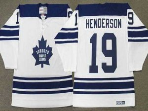 Toronto Maple Leafs #19 Paul Henderson 1978 CCM Vintage White Jersey