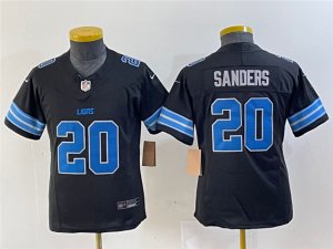 Youth Detroit Lions #20 Barry Sanders 2024 Black Vapor F.U.S.E. Limited Jersey