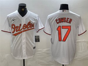 Baltimore Orioles #17 Colton Cowser White Cool Base Jersey