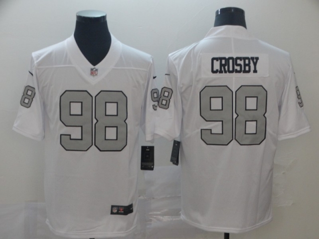 Las Vegas Raiders #98 Maxx Crosby White Color Rush Limited Jersey - Click Image to Close