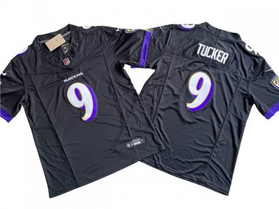 Baltimore Ravens #9 Justin Tucker Black Vapor F.U.S.E. Limited Jersey