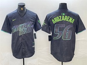 Tampa Bay Rays #56 Randy Arozarena Charcoal 2024 City Connect Limited Jersey