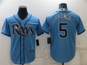 Tampa Bay Rays #5 Wander Franco Light Blue Cool Base Jersey