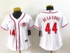 Womens Cincinnati Reds #44 Elly De La Cruz White Cool Base Jersey